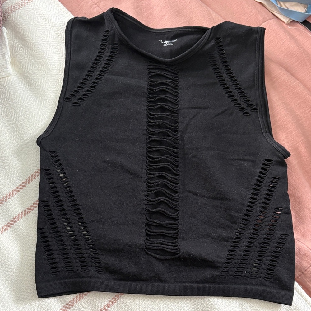 out from under black cutout Sleeveless Top